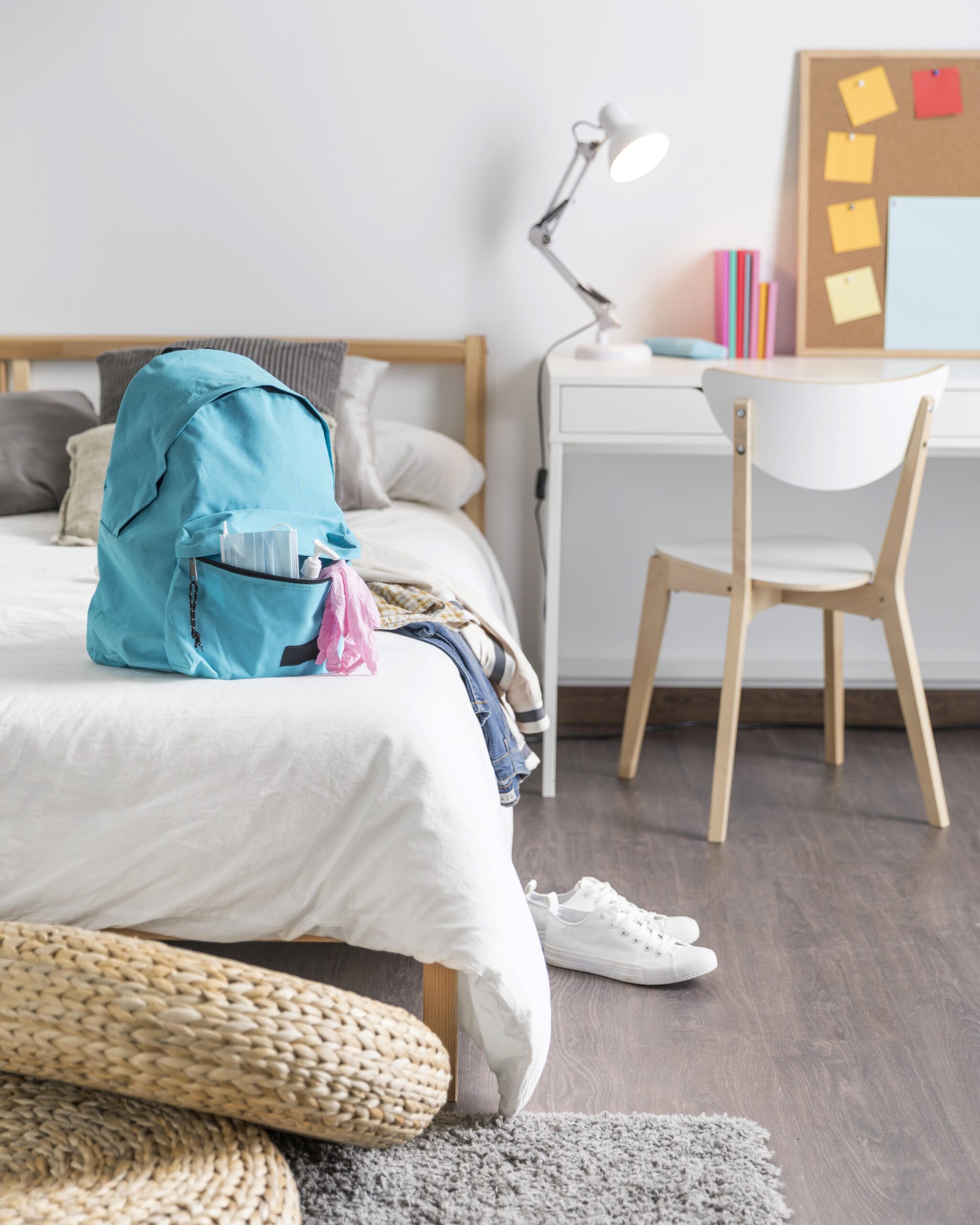 A-simple-study-table-with-a-chair-lamp-and-notebook -a-peaceful-space-for-focus-and-rest.