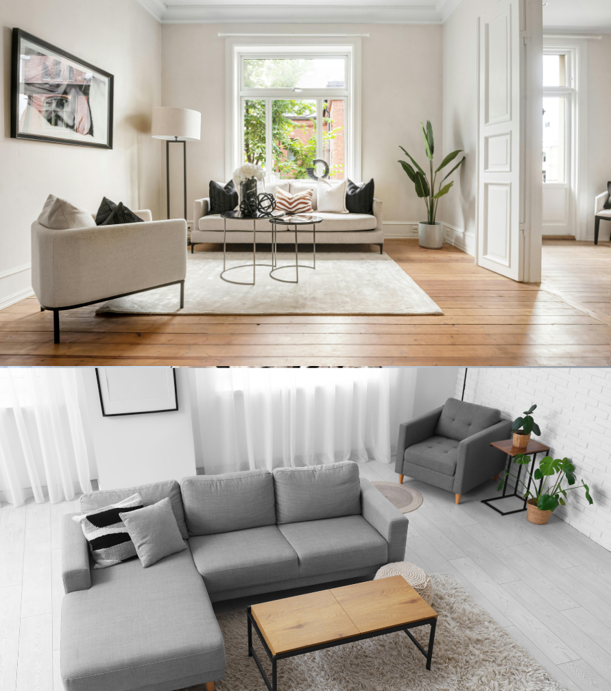 Simple-couch walking-space