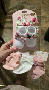beautiful-shoes and socks-for-baby-shower-gift-for-baby-girl