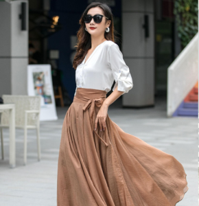 maxi-skirt-and-fitted-top
